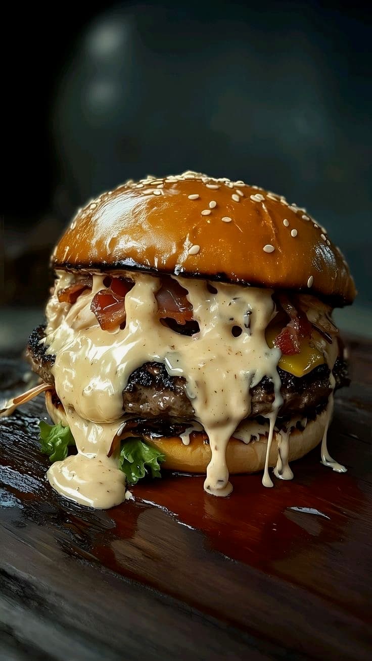 Gourmet cheese burger